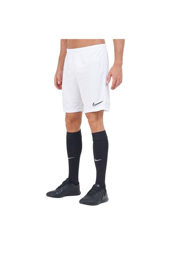 Nike - Męskie Spodenki Academy DriFIT. Kolor: biały. Sport: turystyka piesza
