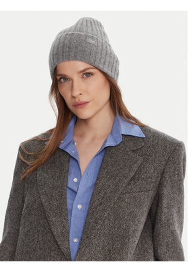Weekend Max Mara Czapka Ritmo 2525576035 Szary. Kolor: szary. Materiał: wełna, materiał