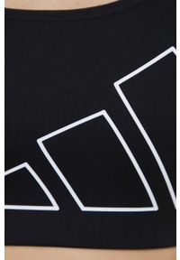 adidas Performance biustonosz sportowy HD7680 kolor czarny. Kolor: czarny. Materiał: poliester, skóra, materiał. Rodzaj stanika: wyciągane miseczki. Sport: fitness, bieganie #5