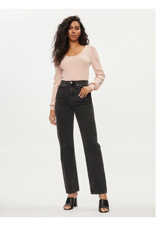 only - ONLY Sweter Meddi 15311544 Różowy Regular Fit. Kolor: różowy. Materiał: syntetyk