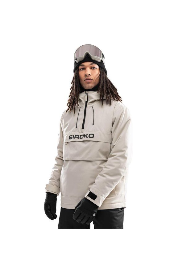 SIROKO - Kurtka snowboardowa męska W6 Eriz. Kolor: beżowy. Sezon: zima. Sport: snowboard