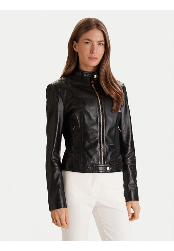 Marciano Guess Kurtka skórzana 6RGL09 7133A Czarny Regular Fit. Kolor: czarny. Materiał: skóra