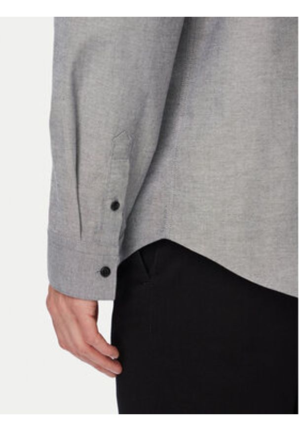 Calvin Klein Jeans Koszula Oxford Classic LV140EM125 Szary Regular Fit. Kolor: szary. Materiał: bawełna