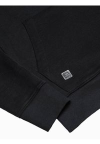 Ombre Clothing - Bluza męska kangurka z kapturem - czarna V2 B1147 - XXL. Typ kołnierza: kaptur. Kolor: czarny. Materiał: bawełna. Styl: klasyczny #6