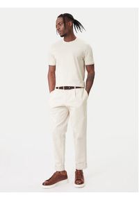 BOSS T-Shirt Thompson 04 50501097 Écru Regular Fit. Kolor: kremowy. Materiał: bawełna #4