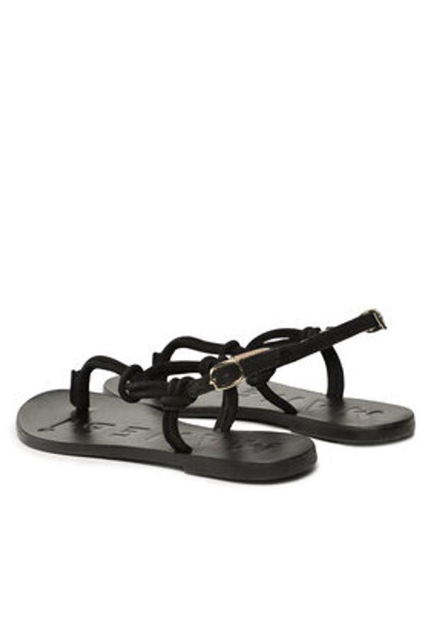 Manebi Sandały Suede Leather Sandals V 2.2 Y0 Czarny. Kolor: czarny. Materiał: skóra, zamsz