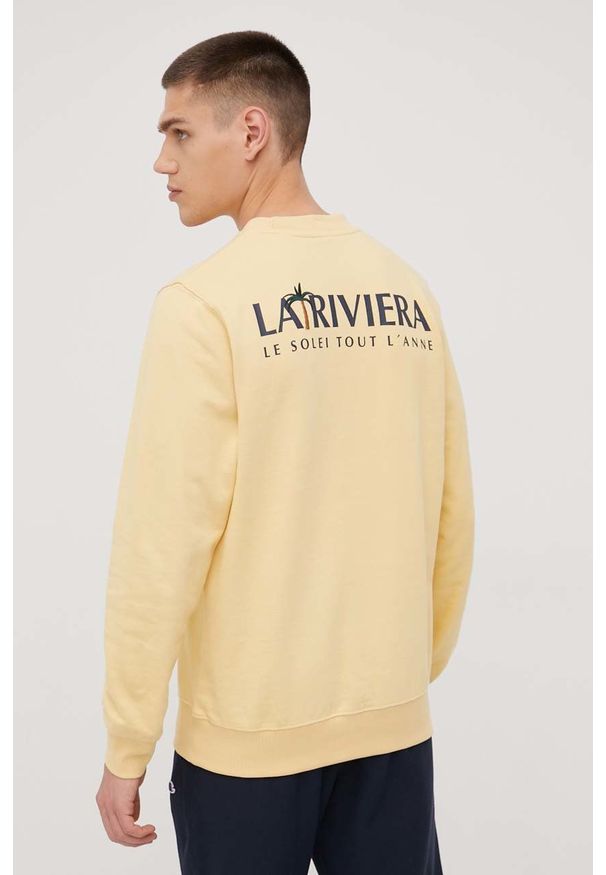 Jack & Jones bluza bawełniana męska kolor żółty z aplikacją. Kolor: żółty. Materiał: bawełna. Wzór: aplikacja