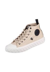 Buty do chodzenia damskie Palladium Palla Ace Mid. Zapięcie: sznurówki. Kolor: beżowy. Materiał: materiał. Szerokość cholewki: normalna. Sport: turystyka piesza