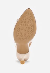 Renee - Beżowe Sandały VICES na Szpilce z Lakierowanym Wykończeniem Nesamenis. Zapięcie: sprzączka. Kolor: beżowy. Materiał: lakier. Obcas: na szpilce. Styl: elegancki, klasyczny #7