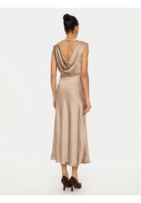 Imperial Sukienka koktajlowa AFBAIBA Beżowy Slim Fit. Kolor: beżowy. Materiał: syntetyk. Styl: wizytowy #3