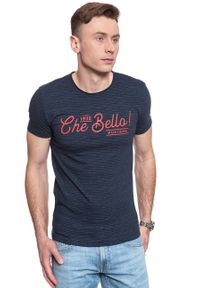 Mustang - MĘSKI T-SHIRT MUSTANG AARON C STRIPE + AW 1008959 11559