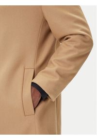 Hugo - HUGO Płaszcz wełniany Mintrax2541 50546551 Beżowy Regular Fit. Kolor: beżowy. Materiał: wełna #5