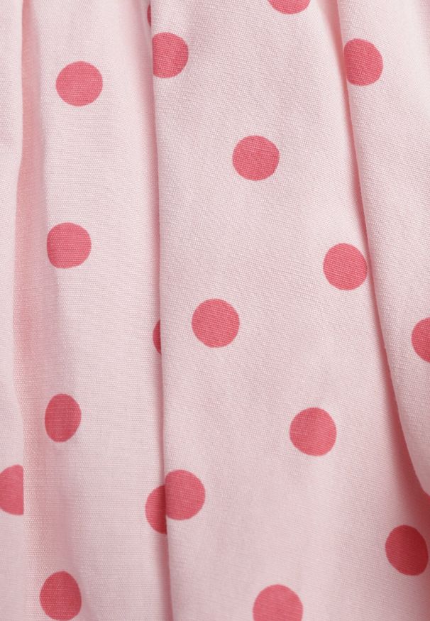 Born2be - Różowe Szorty z Bawełną i Wiskozą o Kroju Bombki w Kropki Haros. Okazja: na co dzień. Kolor: różowy. Materiał: wiskoza, bawełna. Wzór: kropki. Styl: casual, elegancki