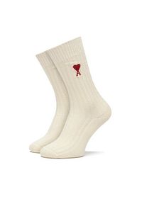 AMI PARIS Skarpety wysokie unisex USC003.379 Écru. Materiał: bawełna, materiał
