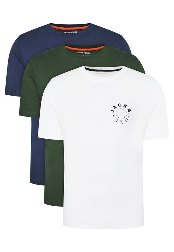 Jack & Jones Komplet t-shirtów Warrior 12249258 Kolorowy Regular Fit. Materiał: bawełna. Wzór: kolorowy