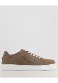 Venezia - SNEAKERSY MĘSKIE Z NUBUKU 23408 GREY. Materiał: nubuk #1