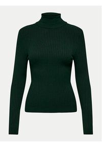 only - ONLY Golf Karol 15165075 Zielony Slim Fit. Typ kołnierza: golf. Kolor: zielony. Materiał: wiskoza #4