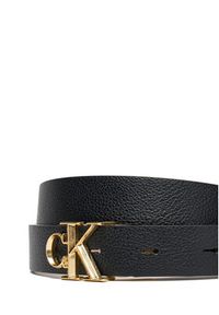 Calvin Klein Pasek Damski Facet Ck Buckle 25Mm Pebble Rev/ LV04F7044G Czarny. Kolor: czarny. Materiał: skóra