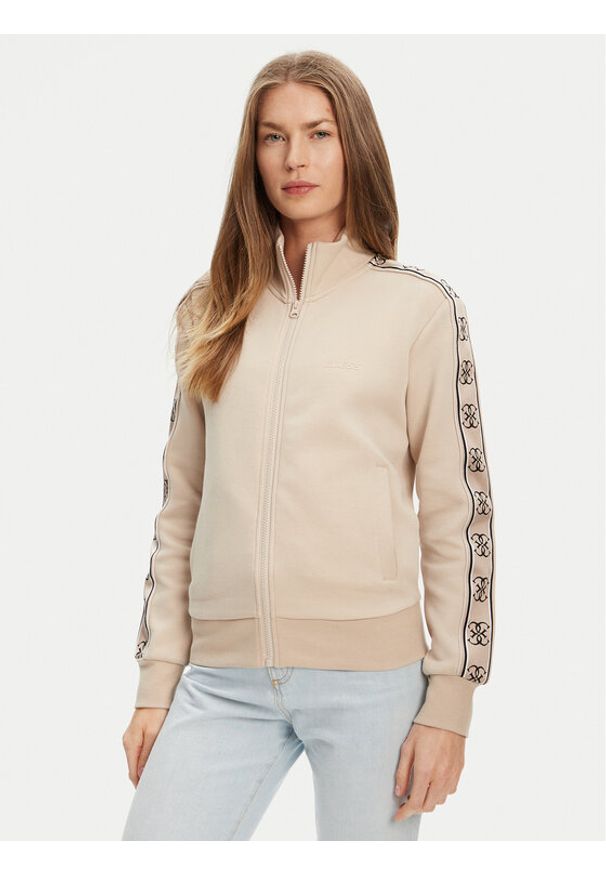 Guess Bluza V2YQ16 KB3P2 Beżowy Regular Fit. Kolor: beżowy. Materiał: bawełna