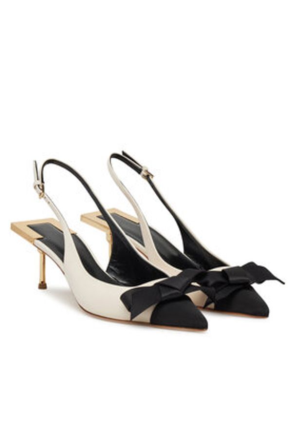 Elisabetta Franchi Sandały SA-05L-51E2 Écru. Materiał: skóra