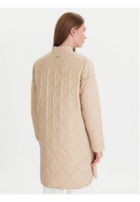 JOOP! Płaszcz zimowy Carla 10018874 30047609 Beżowy Regular Fit. Kolor: beżowy. Materiał: syntetyk. Sezon: zima