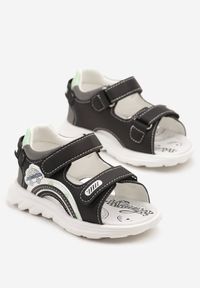 Born2be - Czarne Sandały ze Skórzaną Wkładką i Zakrytą Piętą Zdobione Aplikacjami Ranovelle. Okazja: na uczelnię. Kolor: czarny. Materiał: skóra. Wzór: aplikacja. Styl: elegancki