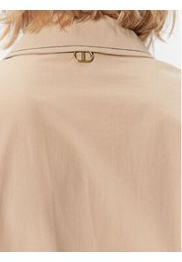 TwinSet - TWINSET Sukienka koszulowa 231TT2102 Beżowy Regular Fit. Kolor: beżowy. Materiał: bawełna. Typ sukienki: koszulowe