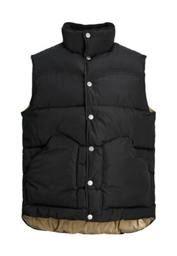 Jack & Jones - Jack&Jones Kamizelka 12246676 Czarny Regular Fit. Kolor: czarny. Materiał: syntetyk
