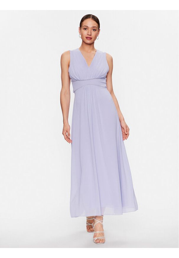 Rinascimento Sukienka wieczorowa CFC0112948003 Fioletowy Regular Fit. Kolor: fioletowy. Materiał: syntetyk. Styl: wizytowy