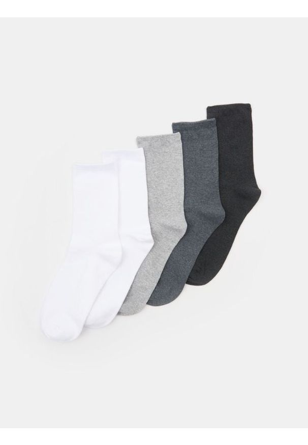 Sinsay - Skarpetki basic 5 pack - szary. Kolor: szary