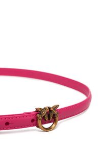 Pinko - PINKO Pasek Damski Love Berry H1 Belt PE 25 PLT01 102148 A0F1 Różowy. Kolor: różowy. Materiał: skóra