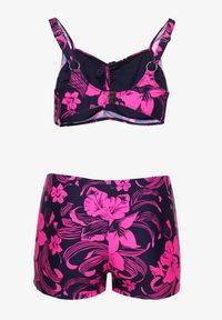 Born2be - Fuksjowe Bikini Dwuczęściowe w Kwiatowy Print Szorty i Stanik Landora. Kolor: różowy. Wzór: nadruk, kwiaty #4