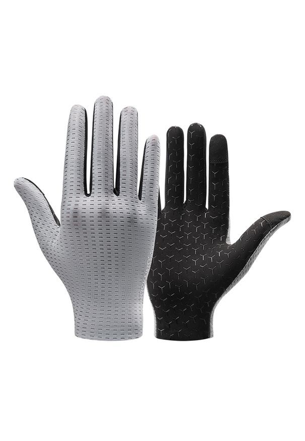 ROCKBROS - Rękawiczki rowerowe Rockbros oddychające, pełne. Kolor: szary. Materiał: materiał. Sport: kolarstwo