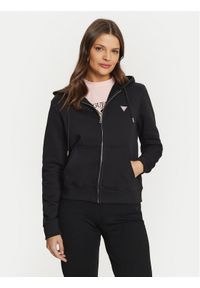 Guess Bluza GJ ZIP HOOD REG MINI W4YQ03 KC811 Czarny Regular Fit. Kolor: czarny. Materiał: bawełna