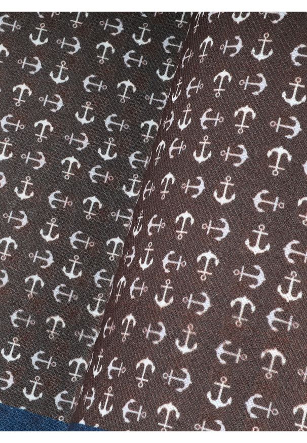 Pako Lorente - PAKO LORENTE – Dwustronna poszetka męska kotwice. Materiał: poliester. Wzór: kolorowy