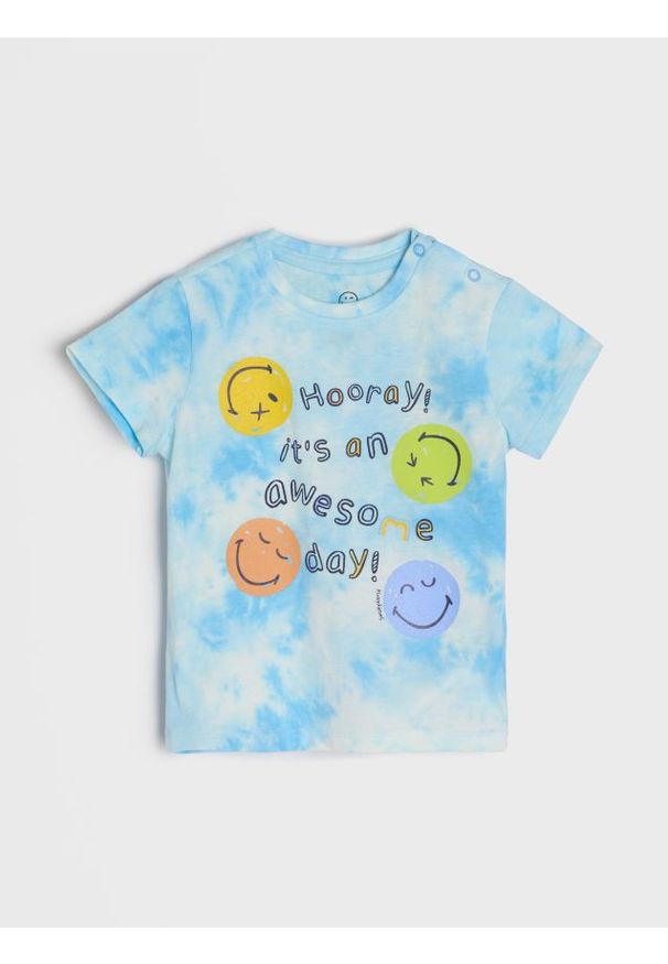 Sinsay - Koszulka z efektem tie dye SmileyWorld® - wielobarwny