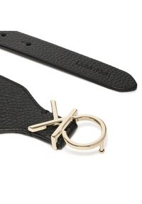 Calvin Klein Pasek Damski Re-Lock High Waist Belt 50Mm K60K610382 Czarny. Kolor: czarny. Materiał: skóra