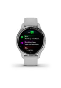 GARMIN - Zegarek sportowy Garmin Venu 2S srebrny. Rodzaj zegarka: smartwatch. Kolor: srebrny. Styl: sportowy #7