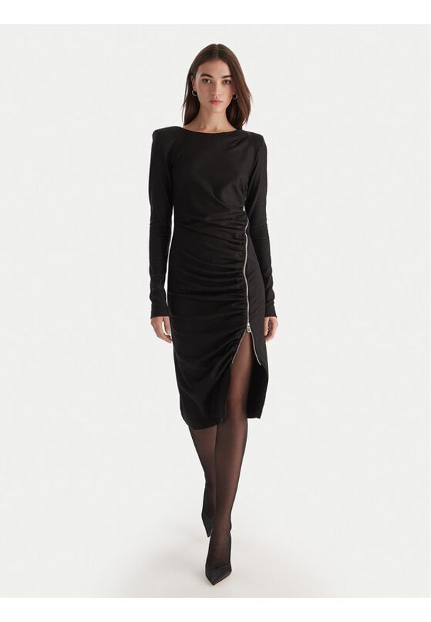 Pinko - PINKO Sukienka koktajlowa Almundenta Abito 106126 A2ZU Czarny Regular Fit. Kolor: czarny. Materiał: syntetyk. Styl: wizytowy