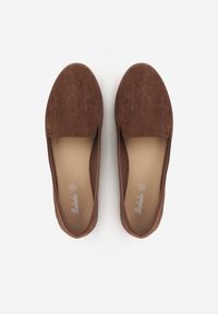 Renee - Brązowe Balerinki Typu Mokasyny Ravinda. Kolor: brązowy. Styl: elegancki #9