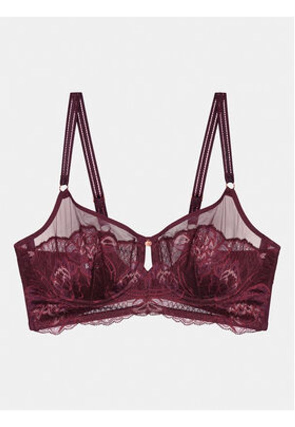 Triumph Biustonosz z fiszbiną Wild Peony Florale W01 10215982 Bordowy. Kolor: czerwony. Materiał: syntetyk