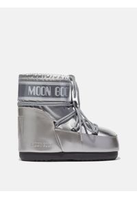 Śniegowce damskie Moon Boot ICON LOW GLANCE BLACK SATIN BOOTS. Kolor: czarny
