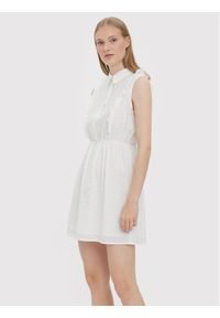 Vero Moda Sukienka letnia Sally 10272001 Biały Regular Fit. Kolor: biały. Materiał: bawełna. Sezon: lato