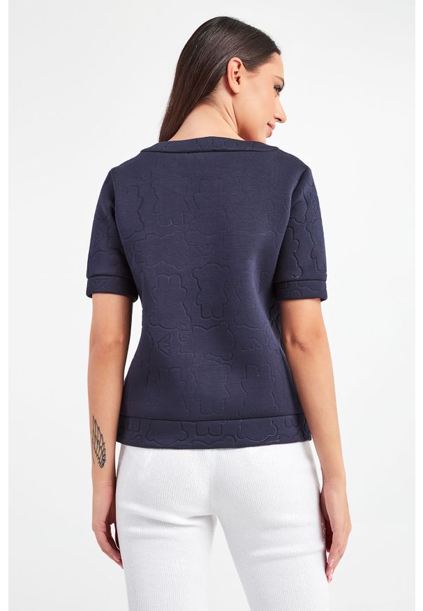 Emporio Armani - BLUZA EMPORIO ARMANI. Materiał: bawełna. Długość: krótkie. Styl: elegancki