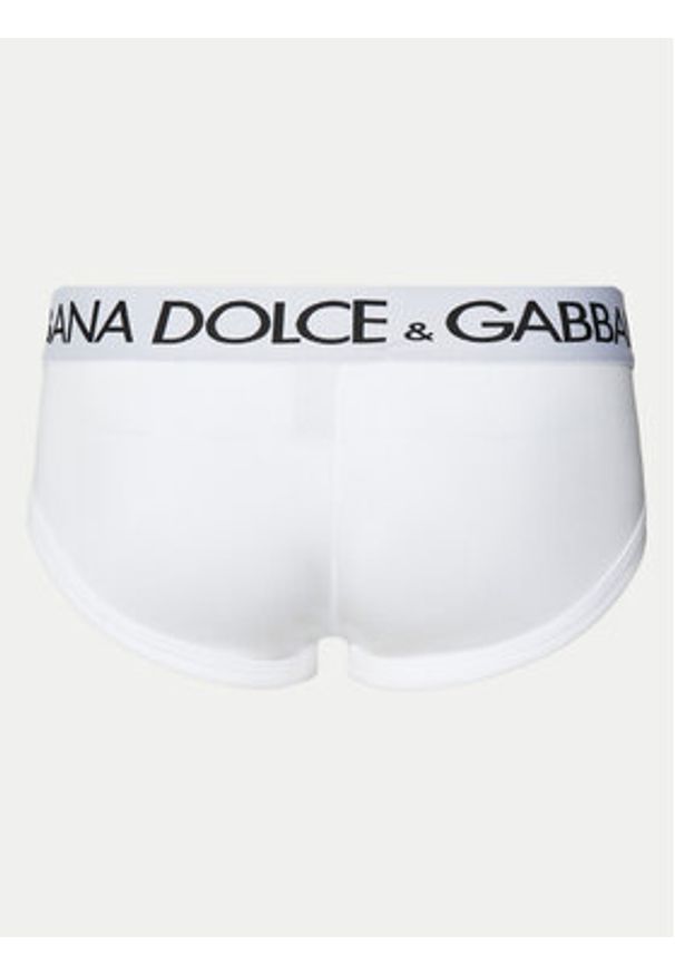DOLCE & GABBANA - Dolce&Gabbana Komplet 2 par slipów M9D69J ONN97 Biały. Kolor: biały. Materiał: bawełna