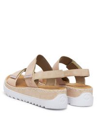 Rieker Sandały V4475-31 Beżowy. Kolor: beżowy. Materiał: skóra #4