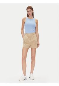 Tommy Jeans Szorty materiałowe Claire DW0DW21643 Beżowy Regular Fit. Kolor: beżowy. Materiał: bawełna