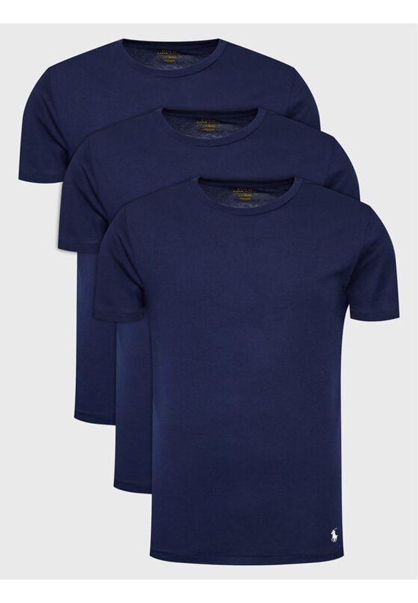 Polo Ralph Lauren Komplet 3 t-shirtów 714830304015 Granatowy Regular Fit. Typ kołnierza: polo. Kolor: niebieski. Materiał: bawełna