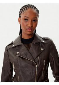 Morgan Kurtka z imitacji skóry 202-GRAMMO.N Brązowy Regular Fit. Kolor: brązowy. Materiał: skóra #3