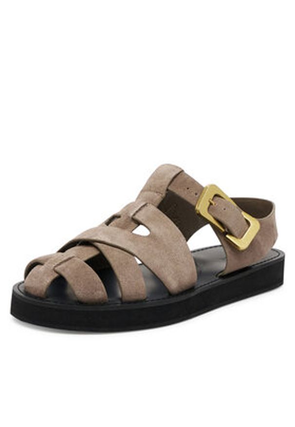 Gino Rossi Sandały LOCK-CS882-HM-01 Brązowy. Kolor: brązowy. Materiał: zamsz, skóra